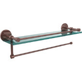  Prestige Skyline Collection Paper Towel Holder with 22 Inch Gallery Glass Shelf, Antique Copper