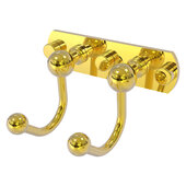  Prestige Skyline Collection 2-Position Multi Hook in Polished Brass, 5-1/2'' W x 4'' D x 3-5/16'' H