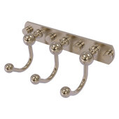  Prestige Skyline Collection 3-Position Multi Hook in Antique Pewter, 8'' W x 4'' D x 3-5/16'' H