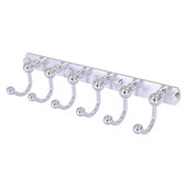  Prestige Skyline Collection 6-Position Tie and Belt Rack in Satin Chrome, 15-1/2'' W x 4'' D x 3-5/16'' H