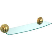  Prestige Skyline Collection 18'' Glass Shelf, Standard Finish, Polished Brass