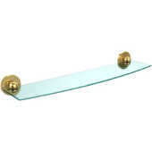  Prestige Skyline Collection 24'' Glass Shelf, Standard Finish, Polished Brass