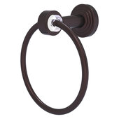  Pacific Beach Collection Towel Ring with Smooth Accent in Antique Bronze, 6'' Diameter x 4'' D x 7'' H