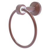  Pacific Beach Collection Towel Ring with Smooth Accent in Antique Copper, 6'' Diameter x 4'' D x 7'' H