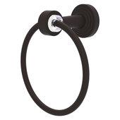  Pacific Beach Collection Towel Ring with Smooth Accent in Oil Rubbed Bronze, 6'' Diameter x 4'' D x 7'' H