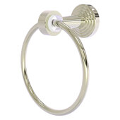  Pacific Beach Collection Towel Ring with Smooth Accent in Polished Nickel, 6'' Diameter x 4'' D x 7'' H