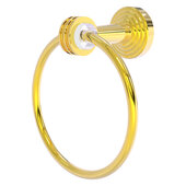  Pacific Beach Collection Towel Ring with Dotted Accents in Polished Brass, 6'' Diameter x 4'' D x 7'' H