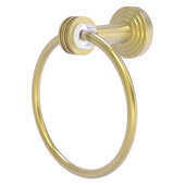  Pacific Beach Collection Towel Ring with Dotted Accents in Satin Brass, 6'' Diameter x 4'' D x 7'' H