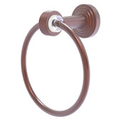  Pacific Beach Collection Towel Ring with Grooved Accents in Antique Copper, 6'' Diameter x 4'' D x 7'' H
