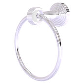  Pacific Beach Collection Towel Ring with Grooved Accents in Polished Chrome, 6'' Diameter x 4'' D x 7'' H