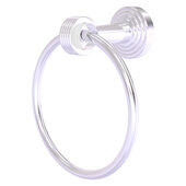  Pacific Beach Collection Towel Ring with Grooved Accents in Satin Chrome, 6'' Diameter x 4'' D x 7'' H