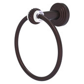  Pacific Beach Collection Towel Ring with Twisted Accents in Antique Bronze, 6'' Diameter x 4'' D x 7'' H
