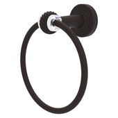  Pacific Beach Collection Towel Ring with Twisted Accents in Oil Rubbed Bronze, 6'' Diameter x 4'' D x 7'' H