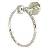  Pacific Beach Collection Towel Ring with Twisted Accents in Polished Nickel, 6'' Diameter x 4'' D x 7'' H