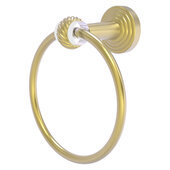  Pacific Beach Collection Towel Ring with Twisted Accents in Satin Brass, 6'' Diameter x 4'' D x 7'' H