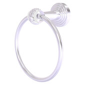  Pacific Beach Collection Towel Ring with Twisted Accents in Satin Chrome, 6'' Diameter x 4'' D x 7'' H