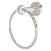  Pacific Beach Collection Towel Ring with Twisted Accents in Satin Nickel, 6'' Diameter x 4'' D x 7'' H
