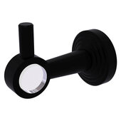  Pacific Beach Collection Robe Hook with Smooth Accent in Matte Black, 2-1/4'' Diameter x 4'' D x 3-1/8'' H