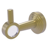  Pacific Beach Collection Robe Hook with Smooth Accent in Satin Brass, 2-1/4'' Diameter x 4'' D x 3-1/8'' H