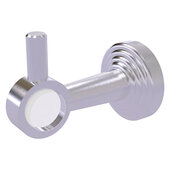  Pacific Beach Collection Robe Hook with Smooth Accent in Satin Chrome, 2-1/4'' Diameter x 4'' D x 3-1/8'' H