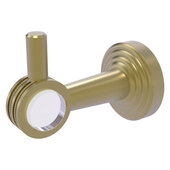  Pacific Beach Collection Robe Hook with Dotted Accents in Satin Brass, 2-1/4'' Diameter x 4'' D x 3-1/8'' H