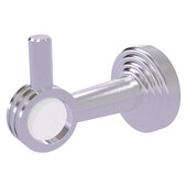  Pacific Beach Collection Robe Hook with Dotted Accents in Satin Chrome, 2-1/4'' Diameter x 4'' D x 3-1/8'' H