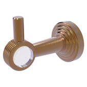  Pacific Beach Collection Robe Hook with Grooved Accents in Brushed Bronze, 2-1/4'' Diameter x 4'' D x 3-1/8'' H
