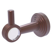  Pacific Beach Collection Robe Hook with Grooved Accents in Antique Copper, 2-1/4'' Diameter x 4'' D x 3-1/8'' H