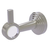  Pacific Beach Collection Robe Hook with Grooved Accents in Satin Nickel, 2-1/4'' Diameter x 4'' D x 3-1/8'' H