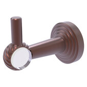 Pacific Beach Collection Robe Hook with Twisted Accents in Antique Copper, 2-1/4'' Diameter x 4'' D x 3-1/8'' H