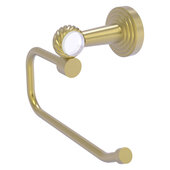  Pacific Beach Collection European Style Toilet Tissue Holder with Twisted Accents in Satin Brass, 7-11/16'' W x 5-5/8'' D x 4'' H