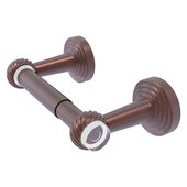  Pacific Beach Collection Two Post Toilet Tissue Holder with Twisted Accents in Antique Copper, 7-11/16'' W x 2-3/16'' D x 4'' H