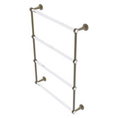  Pacific Beach Collection 4-Tier 24'' Ladder Towel Bar with Smooth Accent in Antique Brass, 24-5/8'' W x 5'' D x 35-3/16'' H