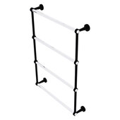  Pacific Beach Collection 4-Tier 24'' Ladder Towel Bar with Smooth Accent in Matte Black, 24-5/8'' W x 5'' D x 35-3/16'' H