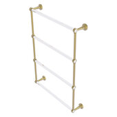  Pacific Beach Collection 4-Tier 24'' Ladder Towel Bar with Smooth Accent in Unlacquered Brass, 24-5/8'' W x 5'' D x 35-3/16'' H