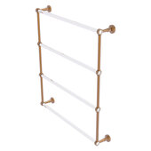  Pacific Beach Collection 4-Tier 30'' Ladder Towel Bar with Smooth Accent in Brushed Bronze, 32-5/8'' W x 5'' D x 35-3/16'' H