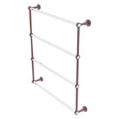  Pacific Beach Collection 4-Tier 30'' Ladder Towel Bar with Smooth Accent in Antique Copper, 32-5/8'' W x 5'' D x 35-3/16'' H
