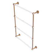  Pacific Beach Collection 4-Tier 24'' Ladder Towel Bar with Grooved Accents in Brushed Bronze, 24-5/8'' W x 5'' D x 35-3/16'' H