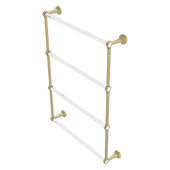  Pacific Beach Collection 4-Tier 24'' Ladder Towel Bar with Grooved Accents in Satin Brass, 24-5/8'' W x 5'' D x 35-3/16'' H