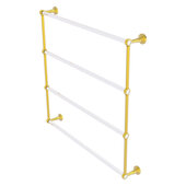  Pacific Beach Collection 4-Tier 36'' Ladder Towel Bar with Grooved Accents in Polished Brass, 38-5/8'' W x 5'' D x 35-3/16'' H