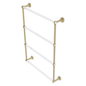  Pacific Beach Collection 4-Tier 24'' Ladder Towel Bar with Twisted Accents in Unlacquered Brass, 24-5/8'' W x 5'' D x 35-3/16'' H