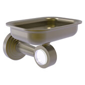  Pacific Beach Collection Wall Mounted Soap Dish Holder with Smooth Accent in Antique Brass, 4-3/8'' W x 3-5/16'' D x 5'' H