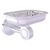  Pacific Beach Collection Wall Mounted Soap Dish Holder with Smooth Accent in Polished Chrome, 4-3/8'' W x 3-5/16'' D x 5'' H