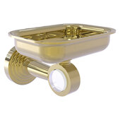  Pacific Beach Collection Wall Mounted Soap Dish Holder with Smooth Accent in Unlacquered Brass, 4-3/8'' W x 3-5/16'' D x 5'' H