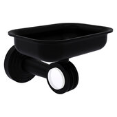  Pacific Beach Collection Wall Mounted Soap Dish Holder with Dotted Accents in Matte Black, 4-3/8'' W x 3-5/16'' D x 5'' H