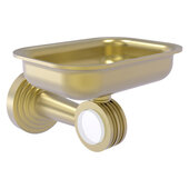  Pacific Beach Collection Wall Mounted Soap Dish Holder with Dotted Accents in Satin Brass, 4-3/8'' W x 3-5/16'' D x 5'' H