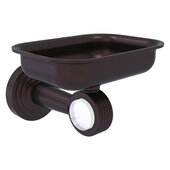  Pacific Beach Collection Wall Mounted Soap Dish Holder with Grooved Accents in Antique Bronze, 4-3/8'' W x 3-5/16'' D x 5'' H