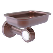  Pacific Beach Collection Wall Mounted Soap Dish Holder with Grooved Accents in Antique Copper, 4-3/8'' W x 3-5/16'' D x 5'' H