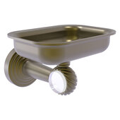  Pacific Beach Collection Wall Mounted Soap Dish Holder with Twisted Accents in Antique Brass, 4-3/8'' W x 3-5/16'' D x 5'' H