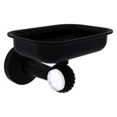  Pacific Beach Collection Wall Mounted Soap Dish Holder with Twisted Accents in Matte Black, 4-3/8'' W x 3-5/16'' D x 5'' H